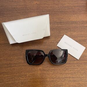 Michael Kors Women's Black Oversized Square Sunglasses Rochelle MK2131